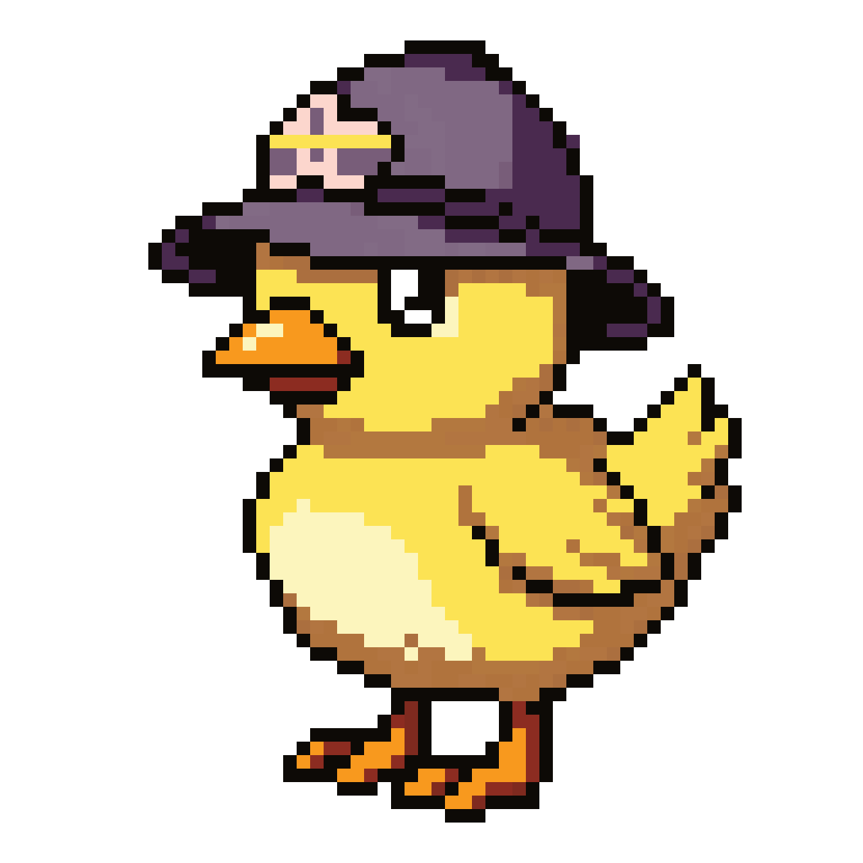 Chick with Propeller Hat pixel art
