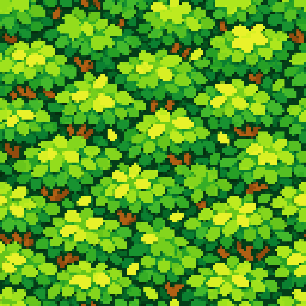 Cute Bonsai Tree Leaves pixel art