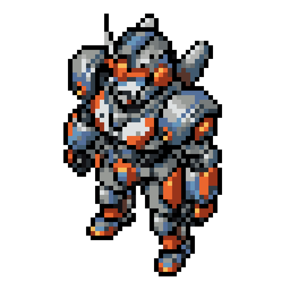 Robot Mech Armor Suit pixel art