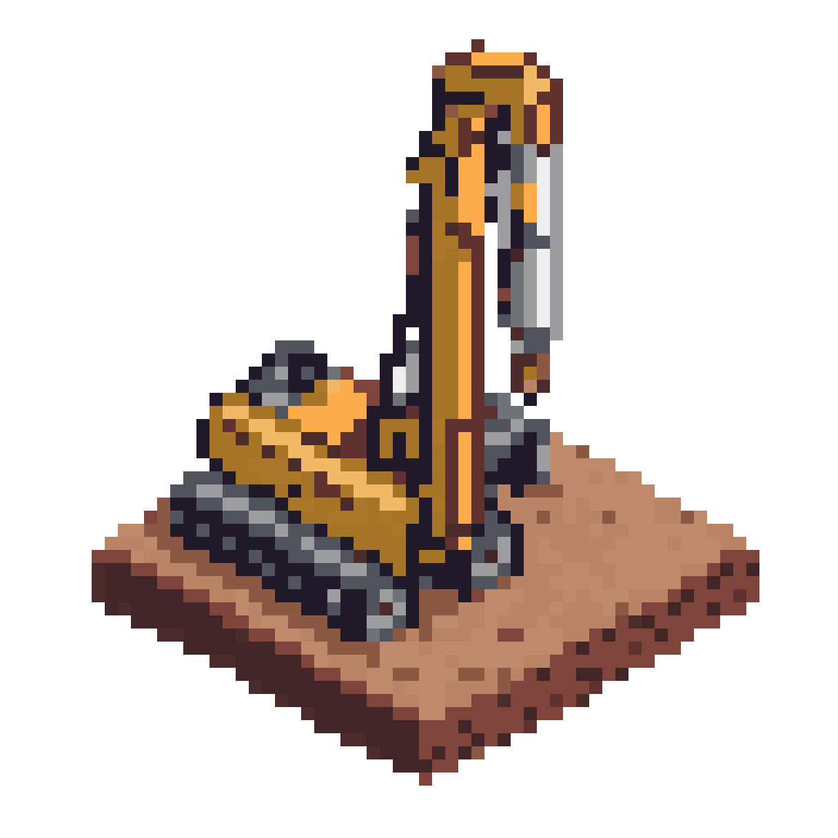 basic-tier mining drill for resources pixel art
