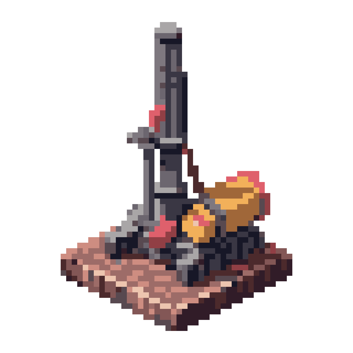 basic-tier mining drill for resources pixel art
