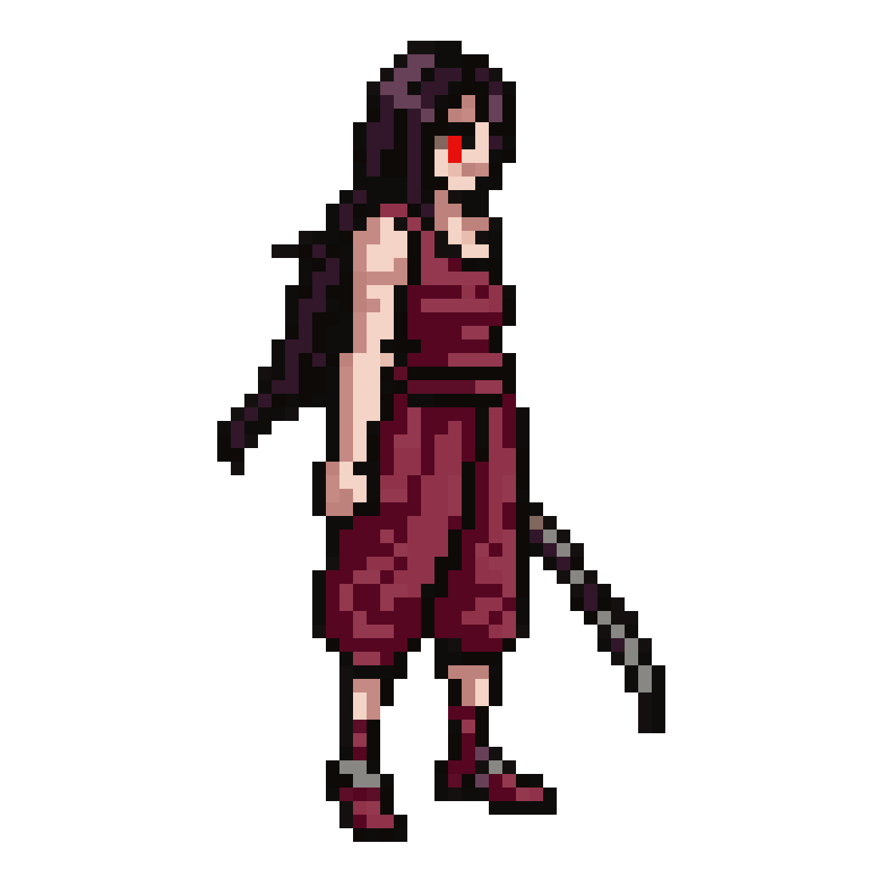 Tanjiro from Demon Slayer pixel art