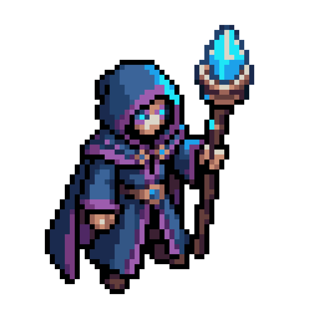Dark Fantasy Mage Hero pixel art
