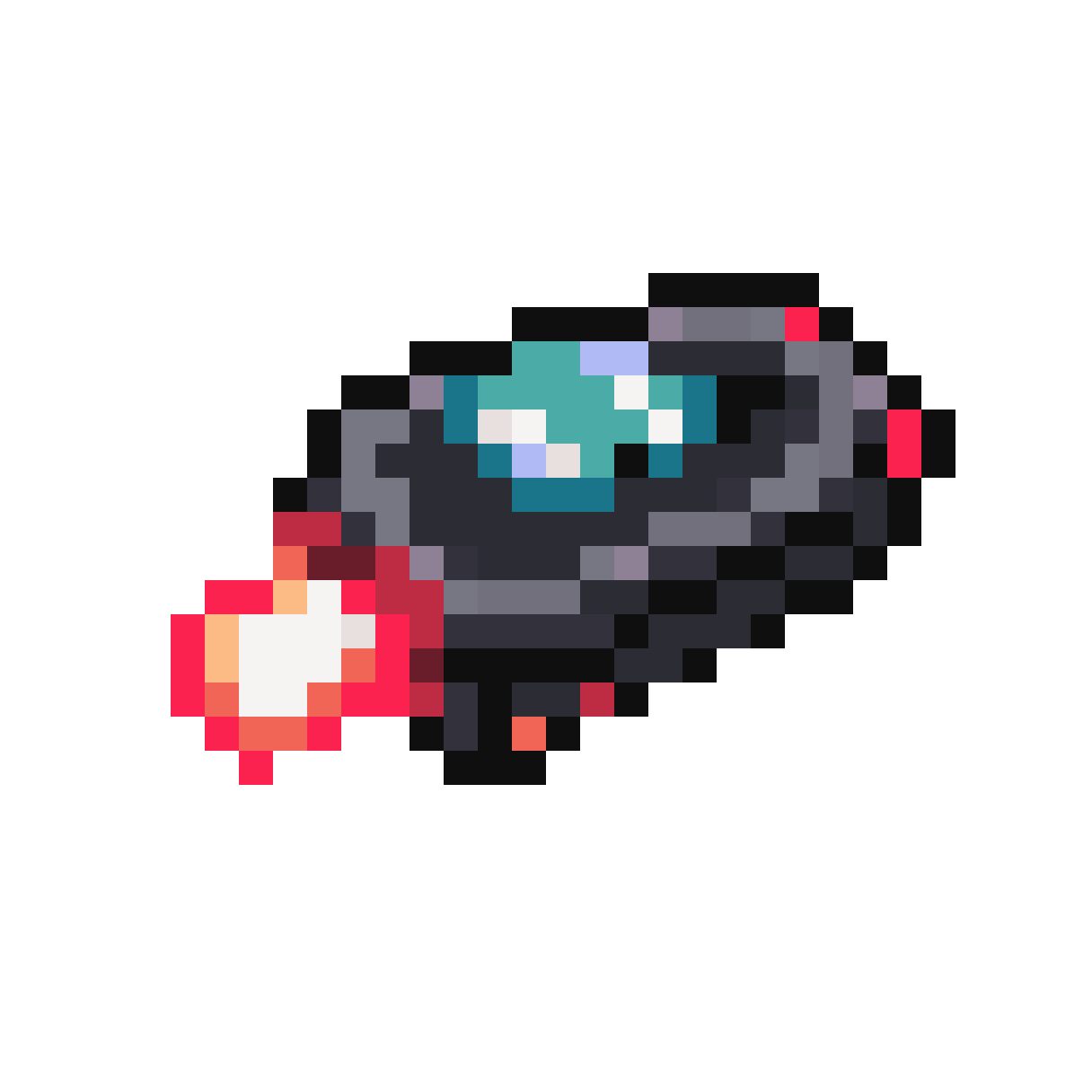 small hovering courier drone pixel art