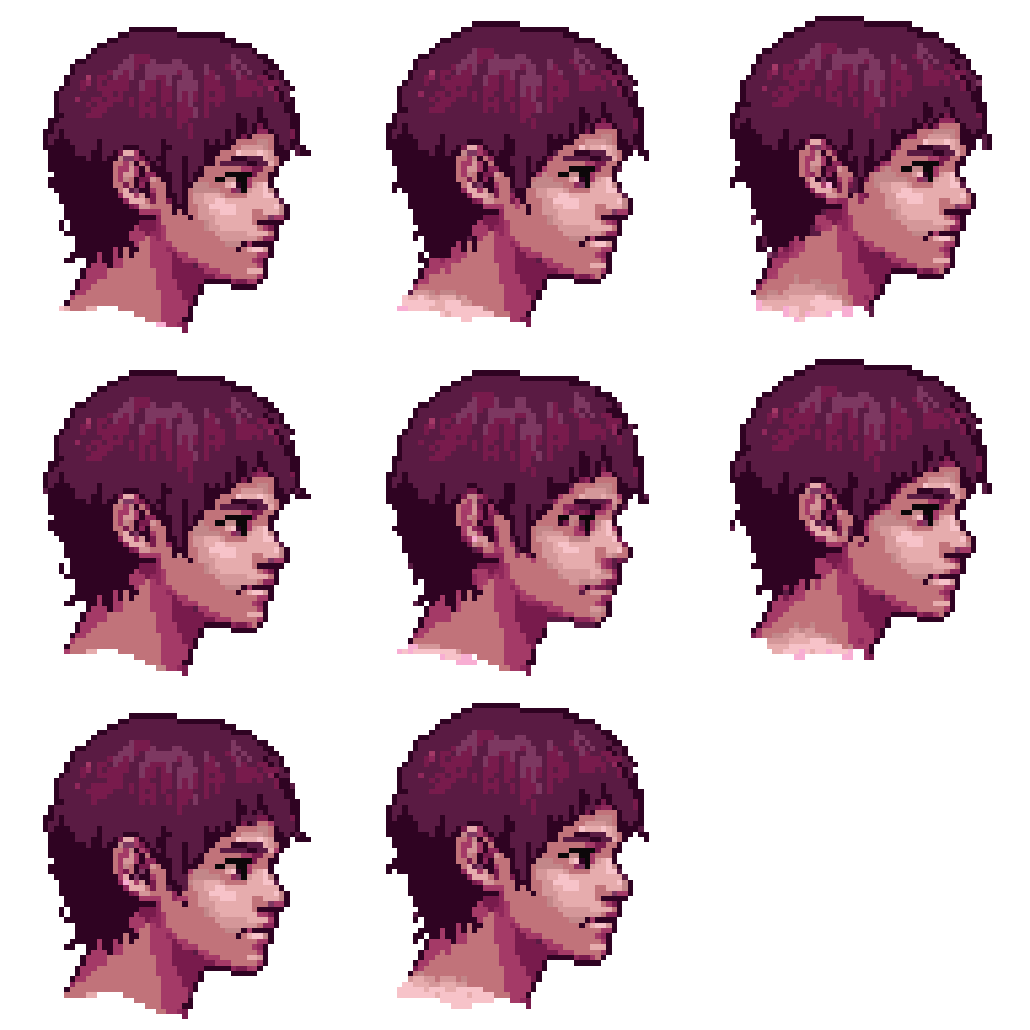 Herobrine Character Sprite Running pixel art