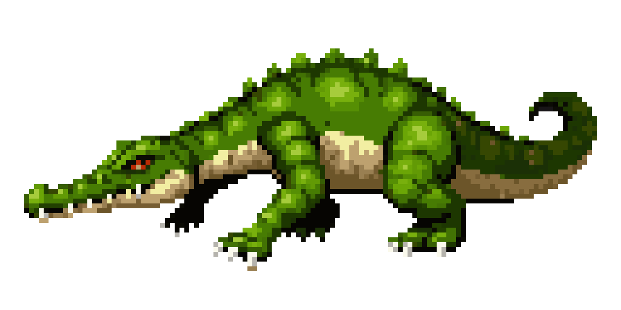 Crocodile Boss Fight pixel art