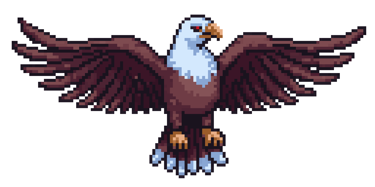 Wedge Tail Eagle Boss Fight pixel art