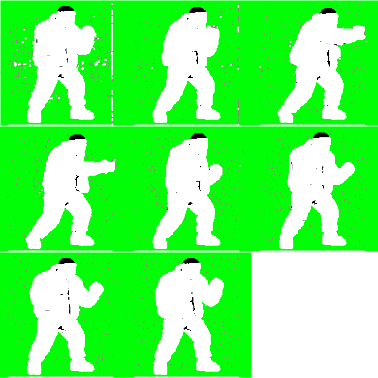 Boxing Character Attacking pixel art