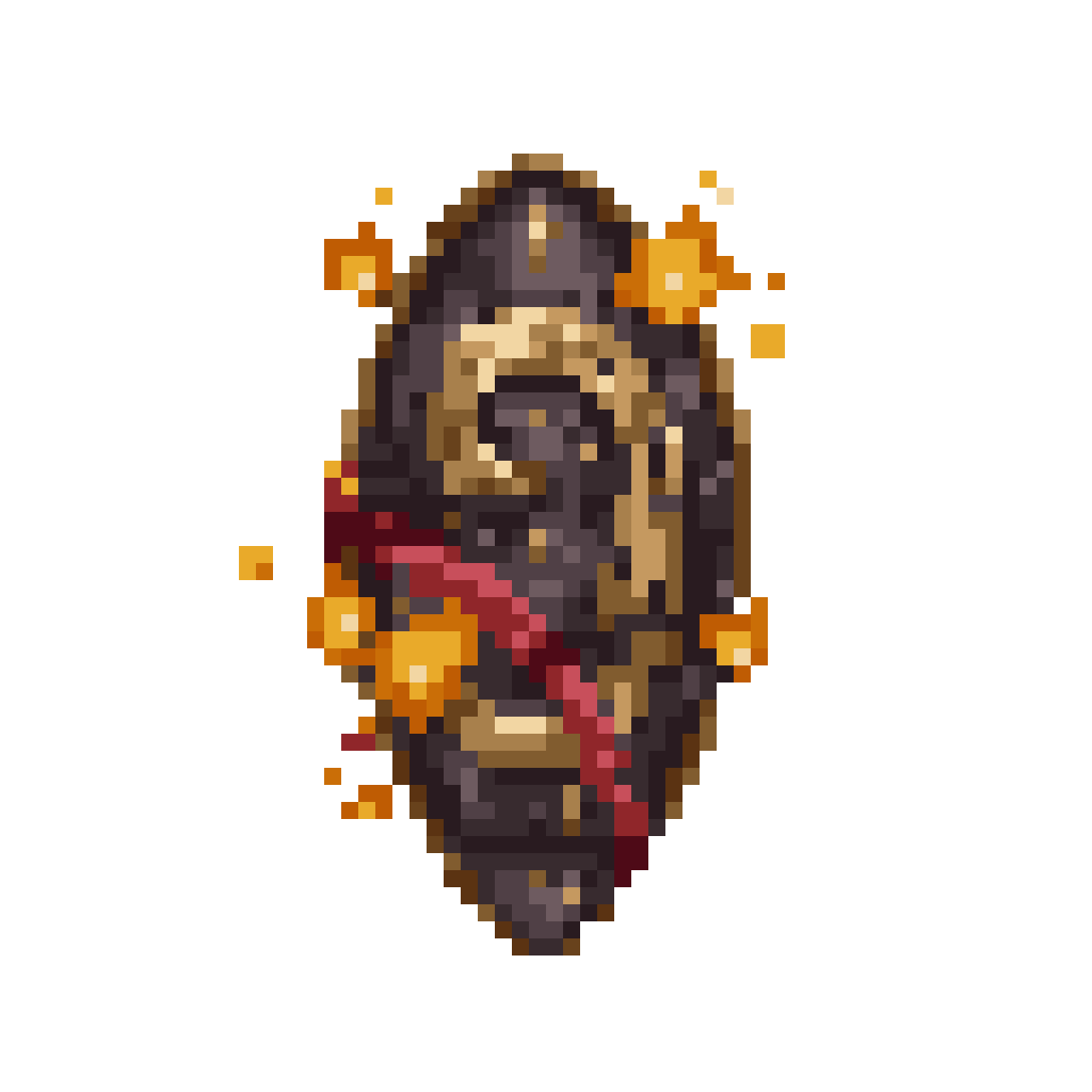 Stylized Netherite Ingot Rank Icon pixel art