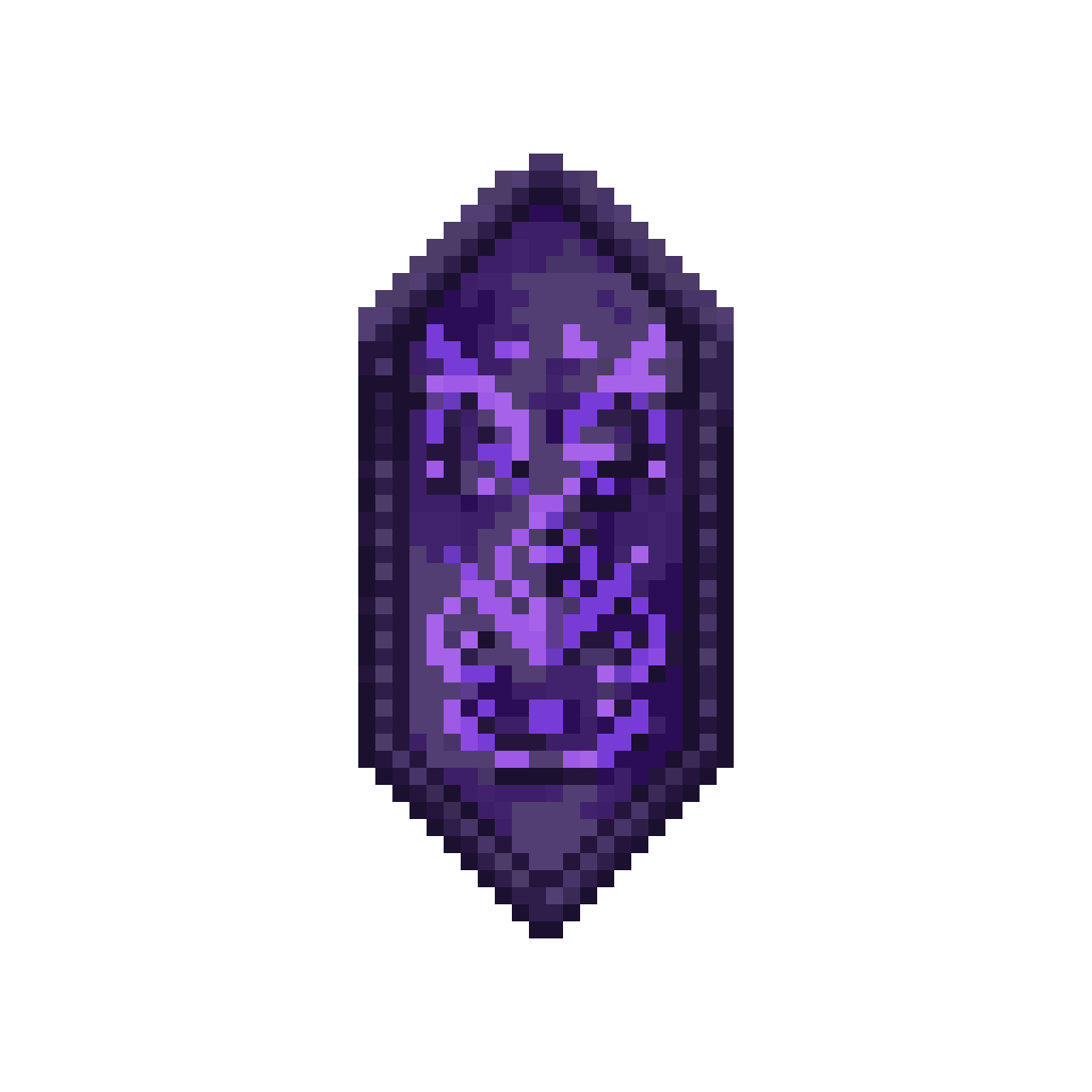 Stylized Dark Obsidian Rank Icon pixel art