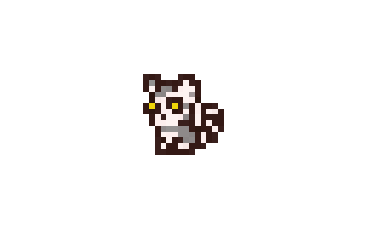 Cute Pixel Character of Ring Tail Lemur pixel art
