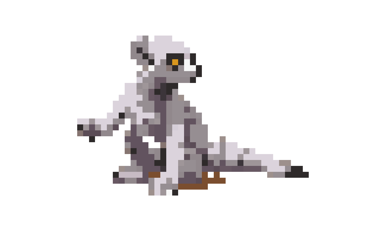 Pixel Running Lemur pixel art
