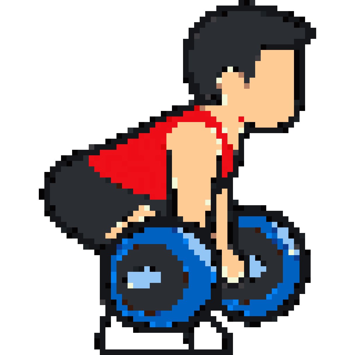 Deadlift Gym Workout Exercise Icon pixel art