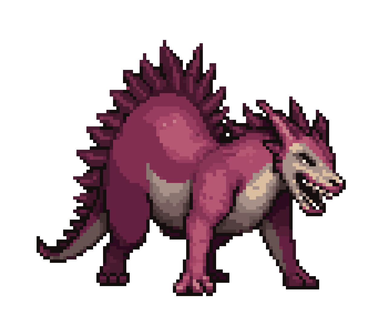 fierce and fearsome dog pixel art
