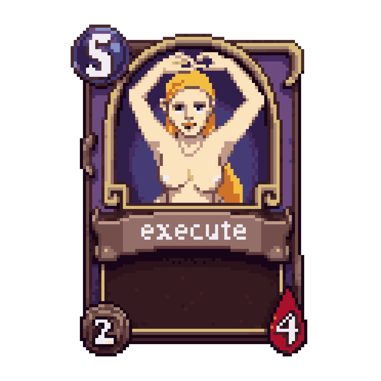 Pixel Art TCG Card Execute pixel art
