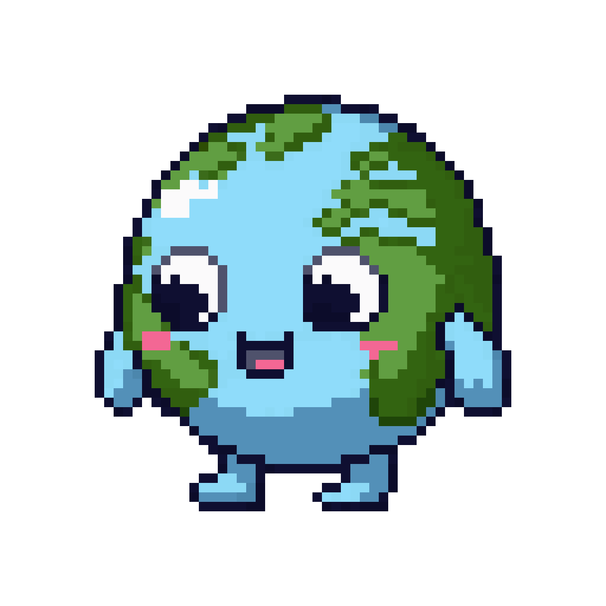 Cute pixel art mascot for NOD AI pixel art
