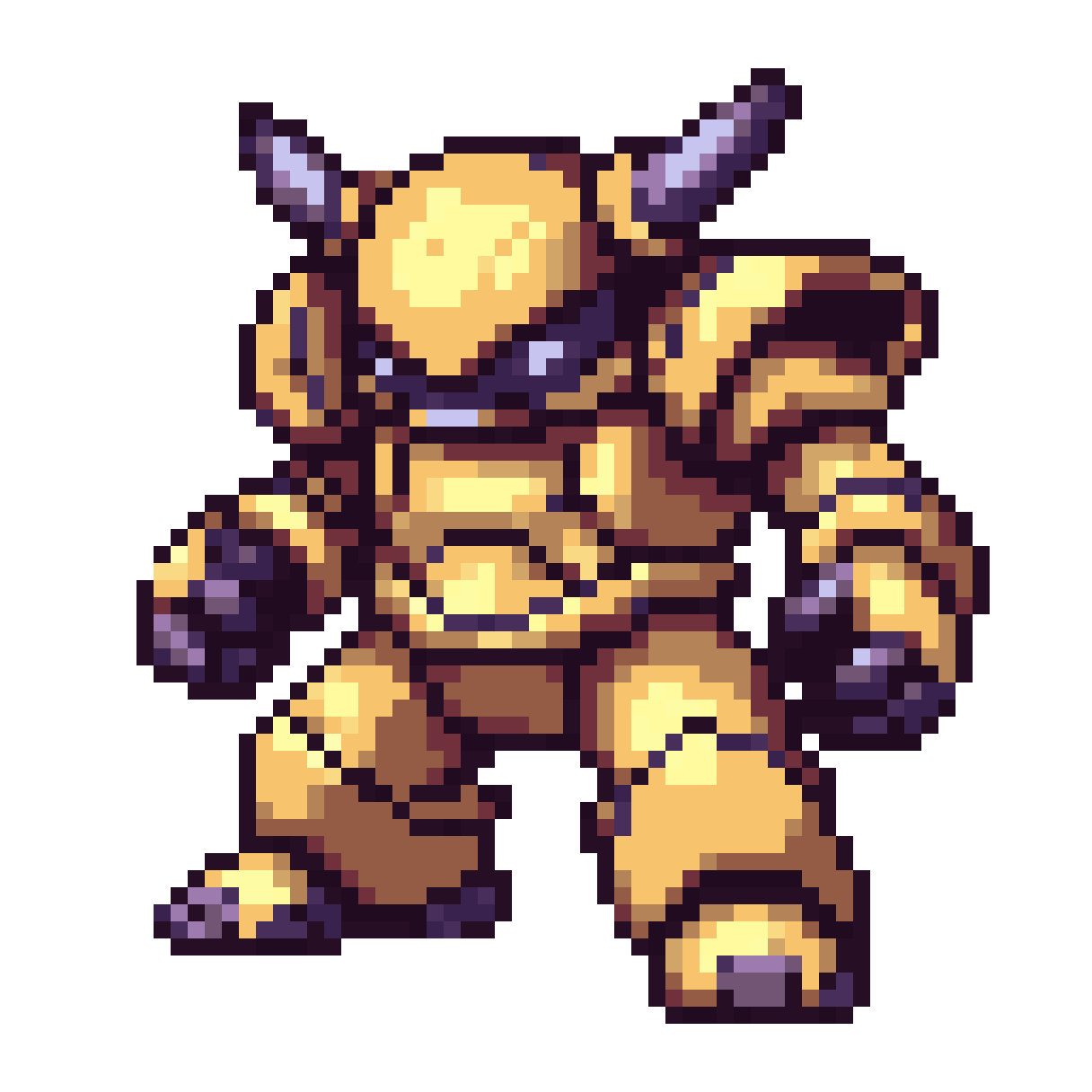 Antimage from Dota 2 in Purple Armor pixel art