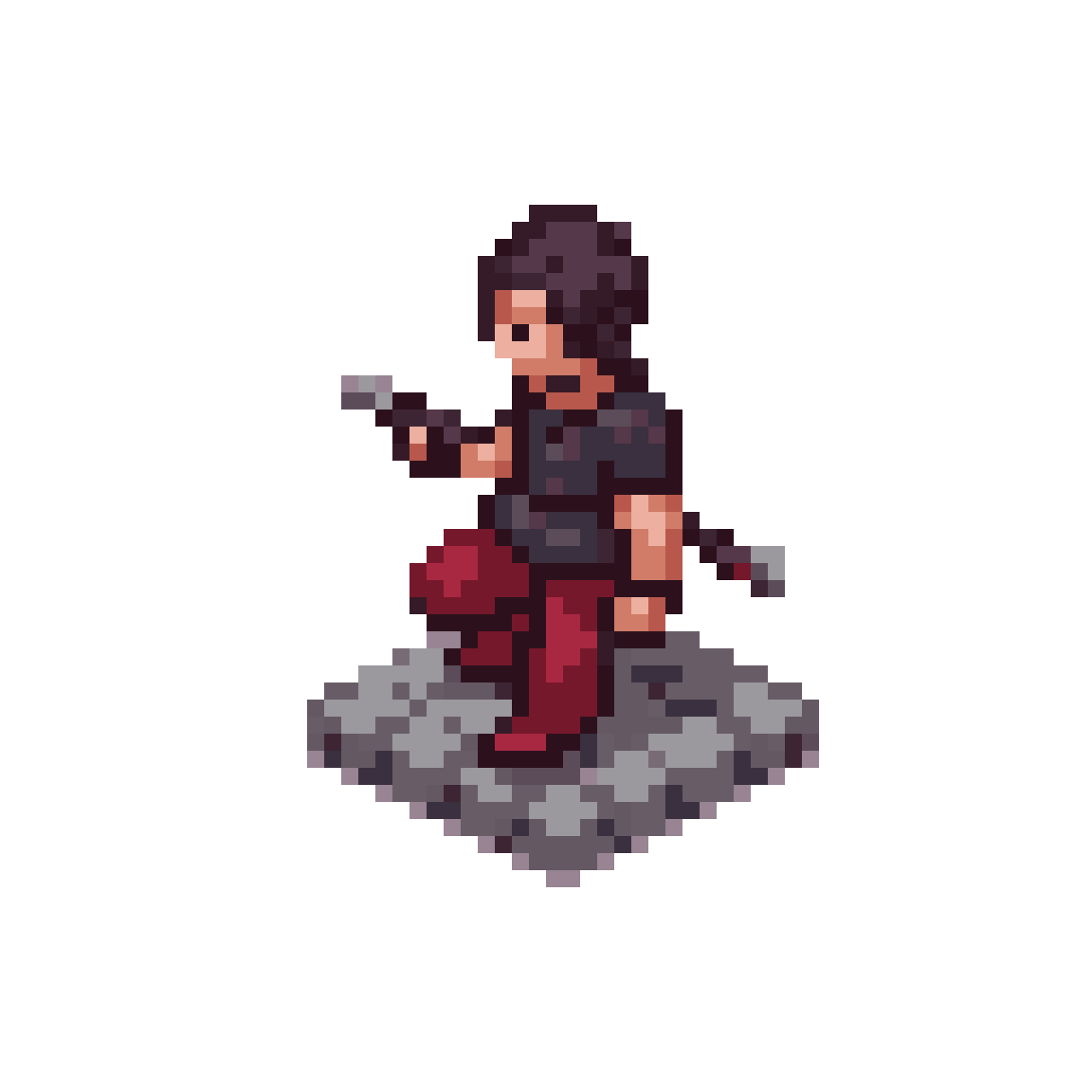 Character without bottom tile pixel art
