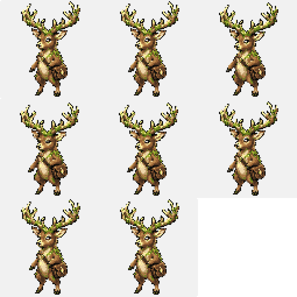 Forest Guardian Deer Idle pixel art
