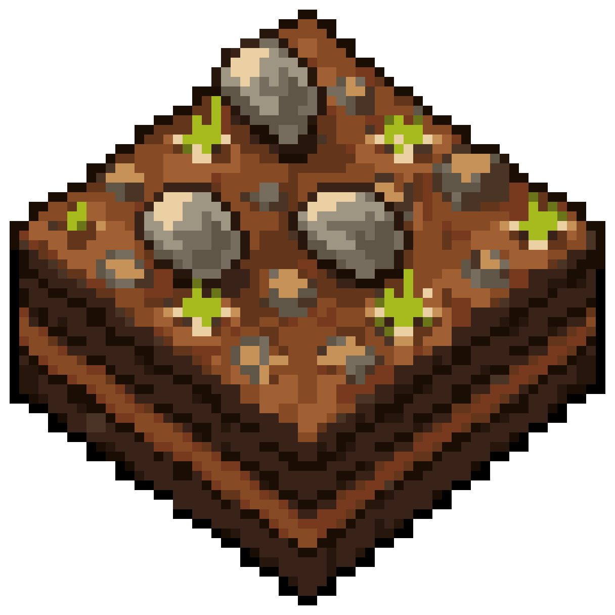 64x64 pixels dirt tile pixel art
