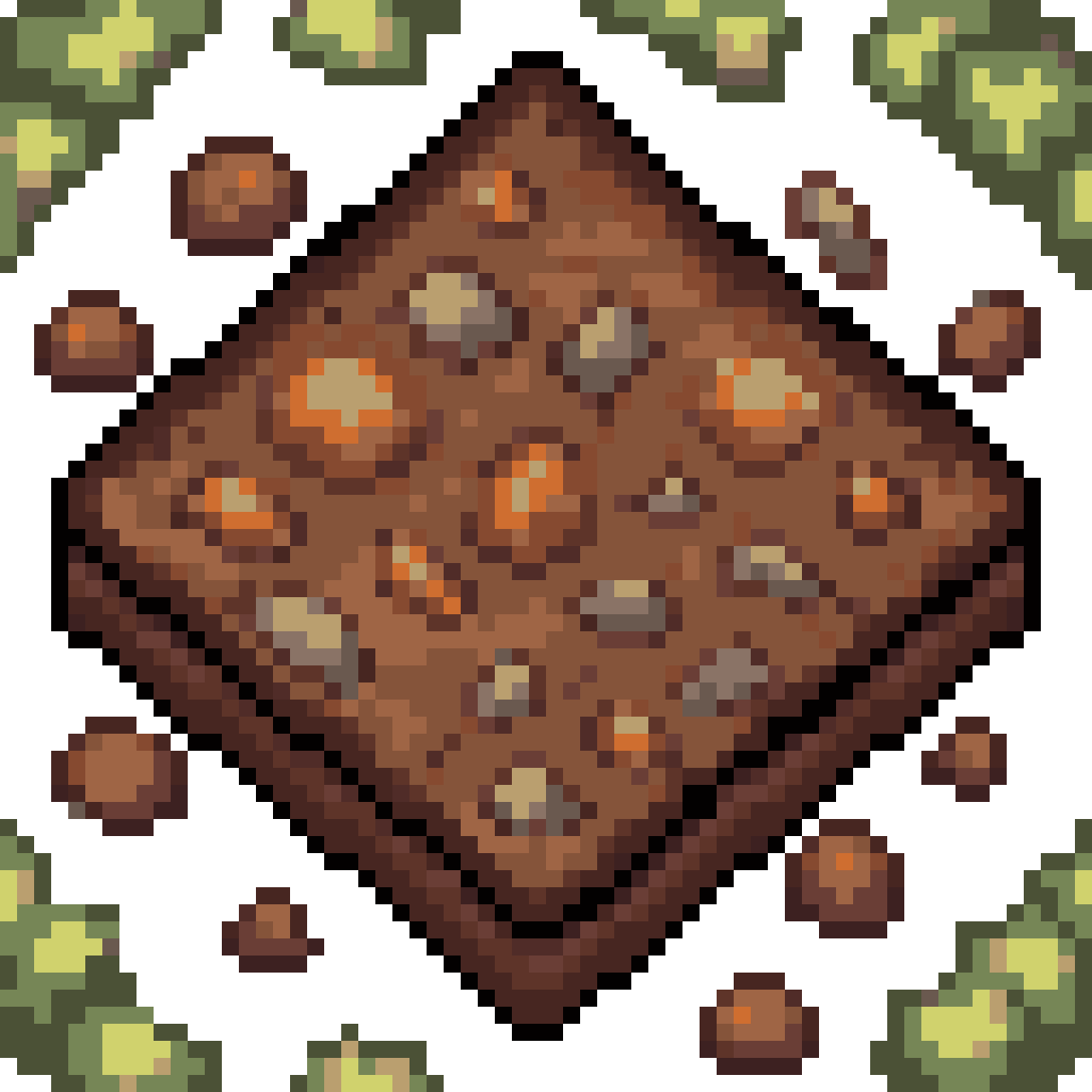 64x64 pixels dirt tile pixel art