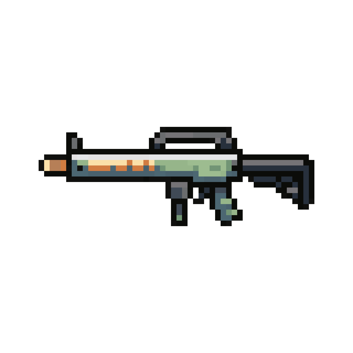 water gun rifle with color palette pixel art