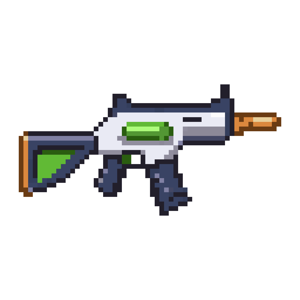 water gun rifle with color palette pixel art
