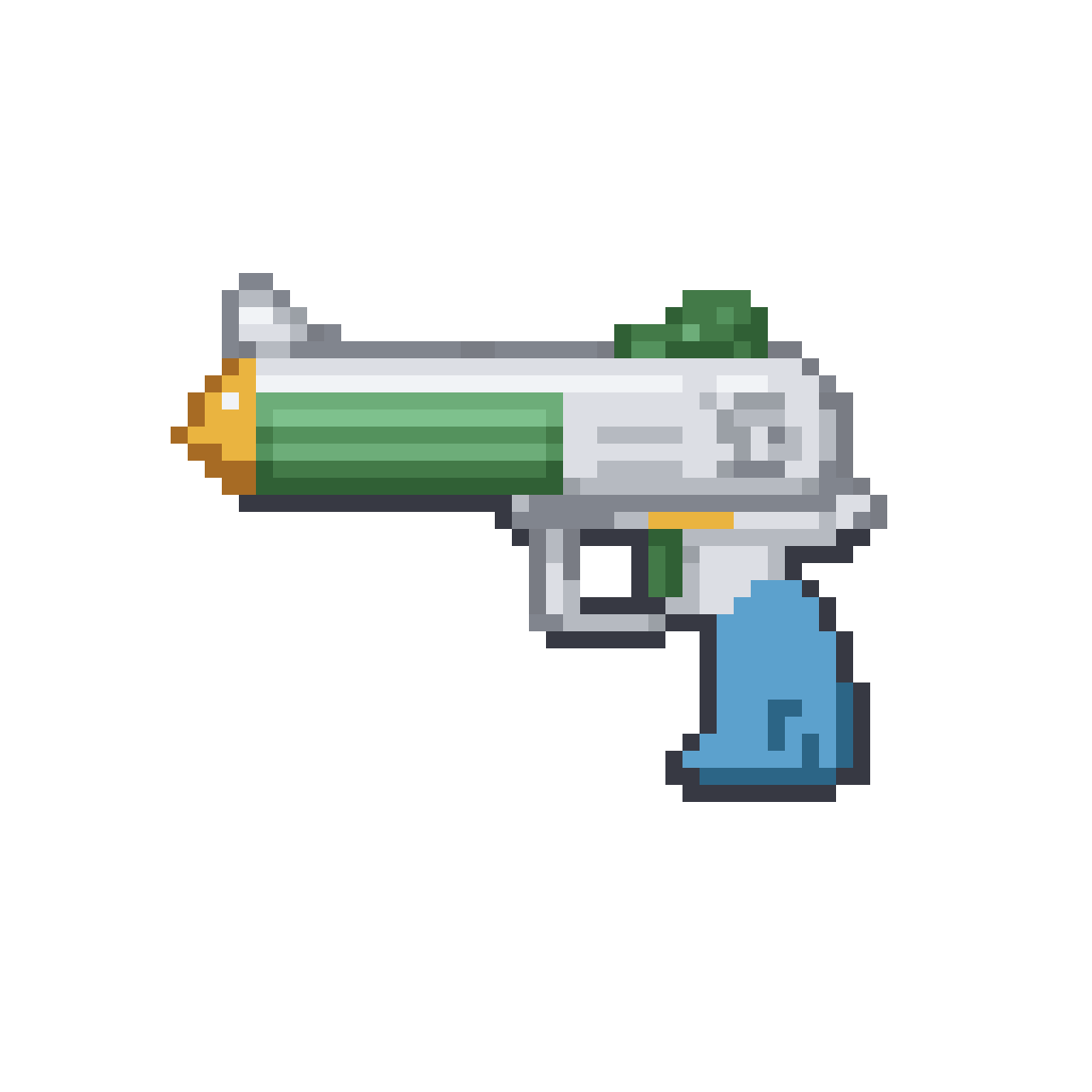 water gun rifle with color palette pixel art
