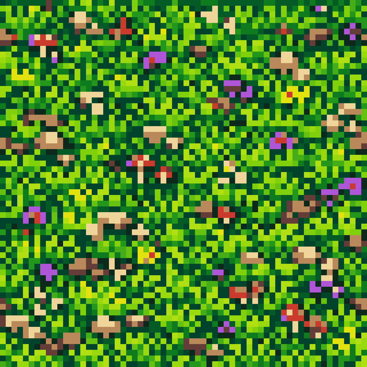 Grass Tileset with Custom Colors pixel art