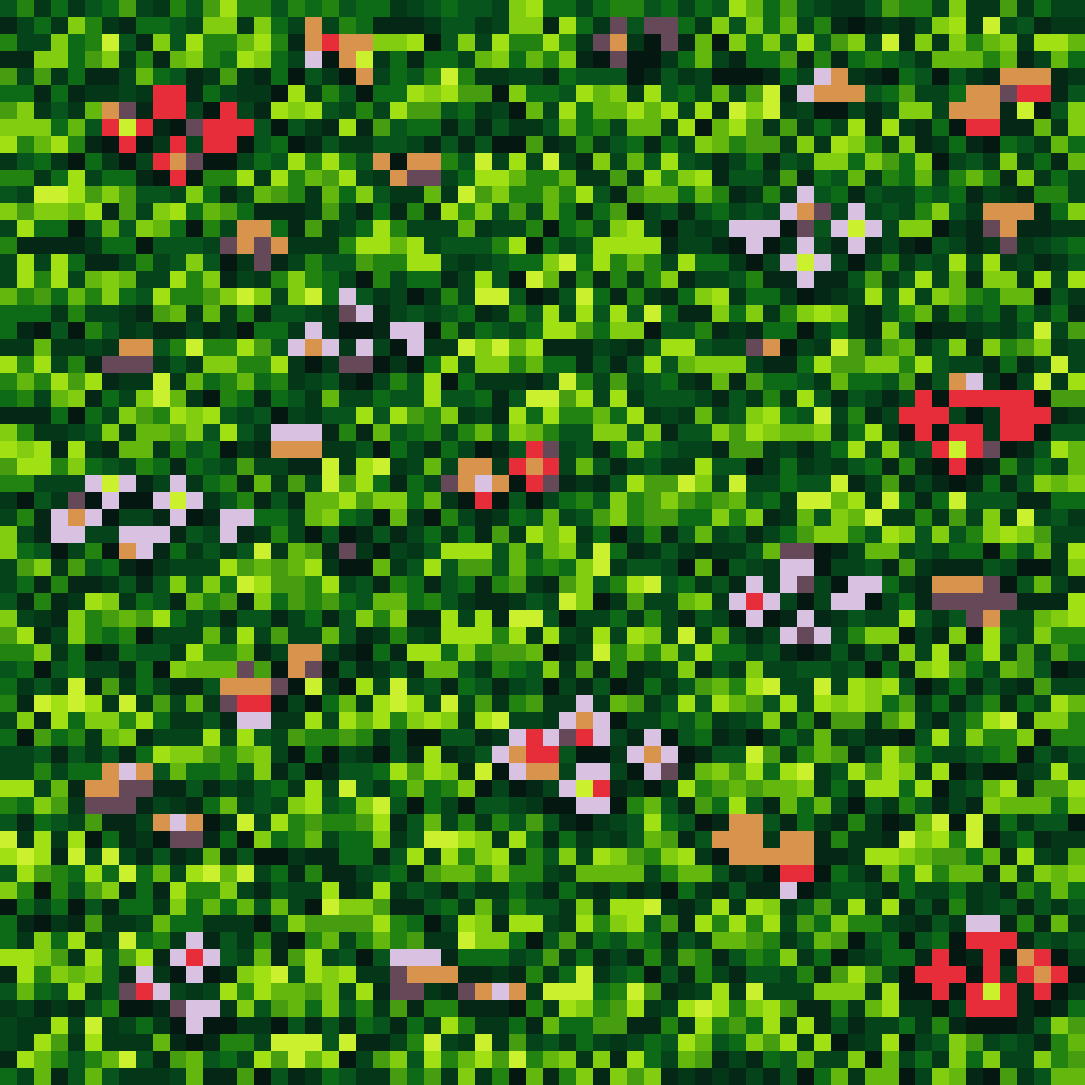 Grass Tileset with Custom Colors pixel art