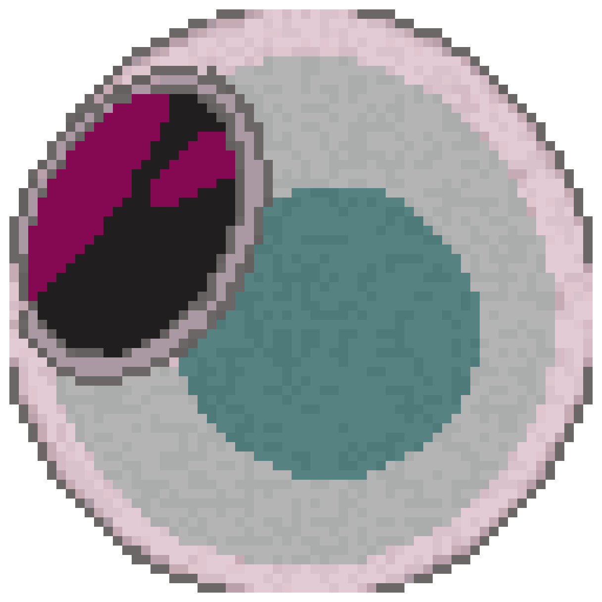Dragonball Space Pod with Red Center pixel art