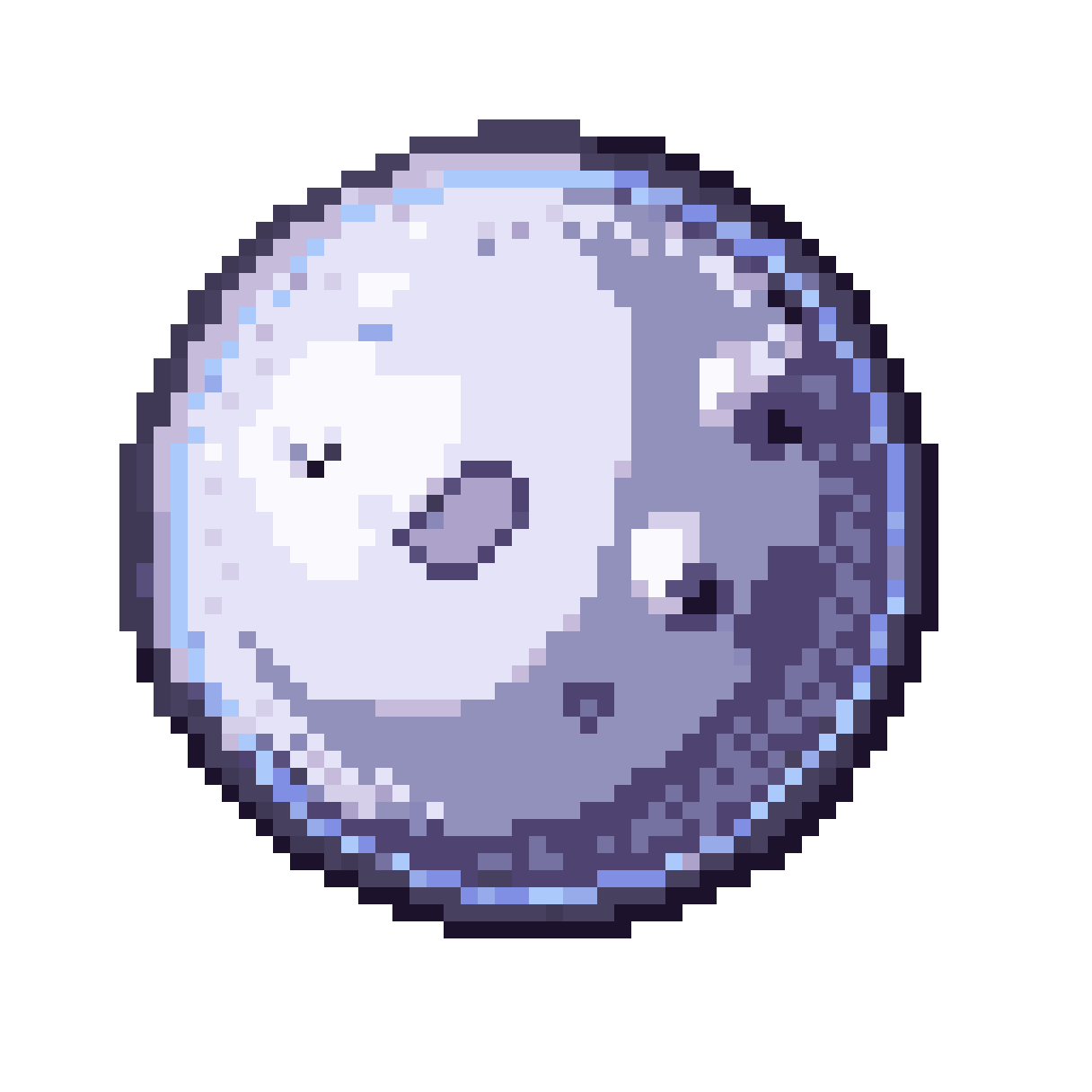 glowing sphere of moonlight energy pixel art