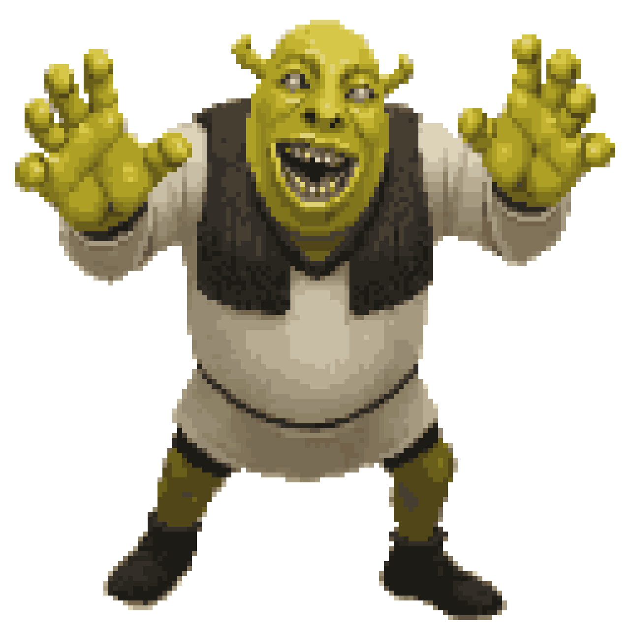Шрек pixel art