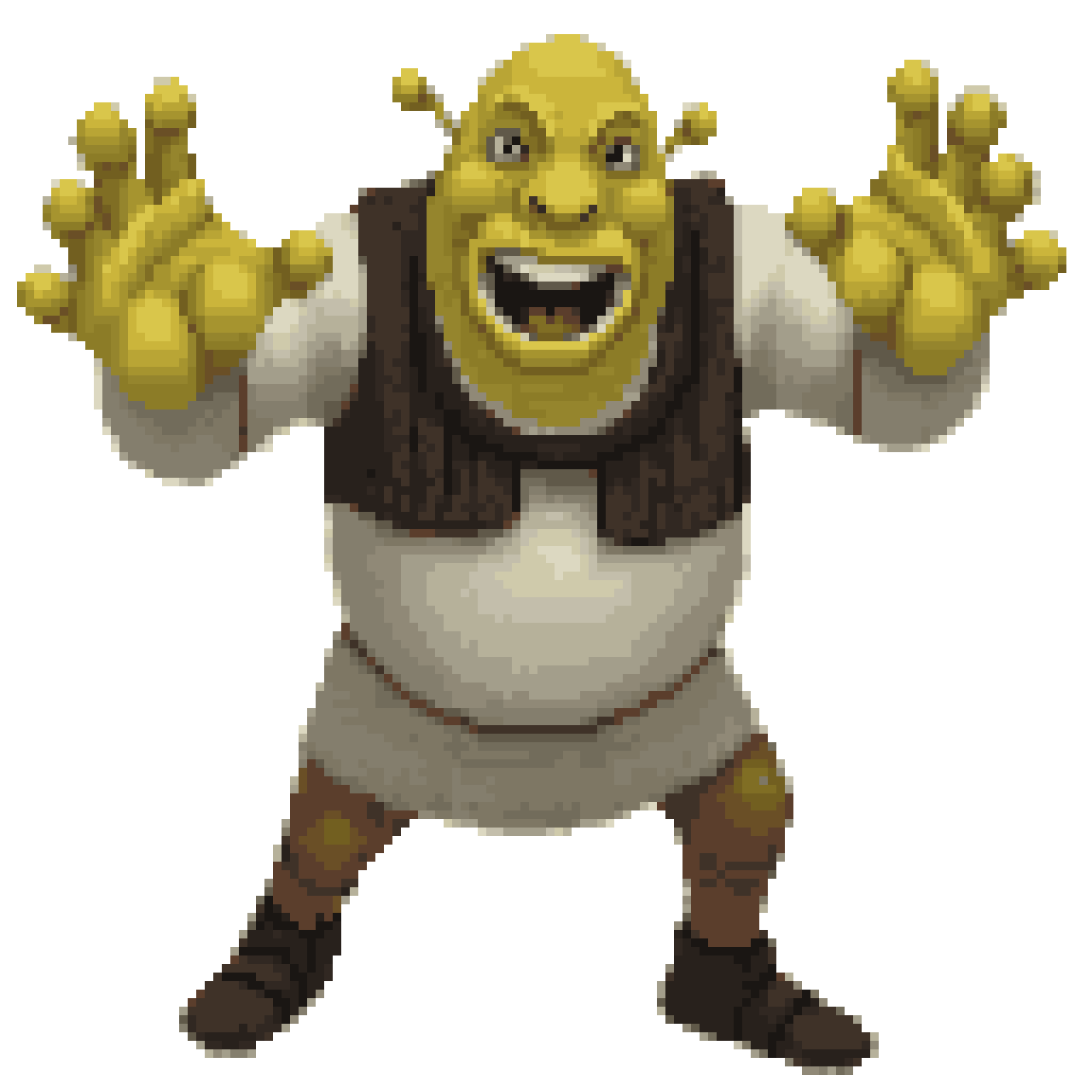Шрек pixel art