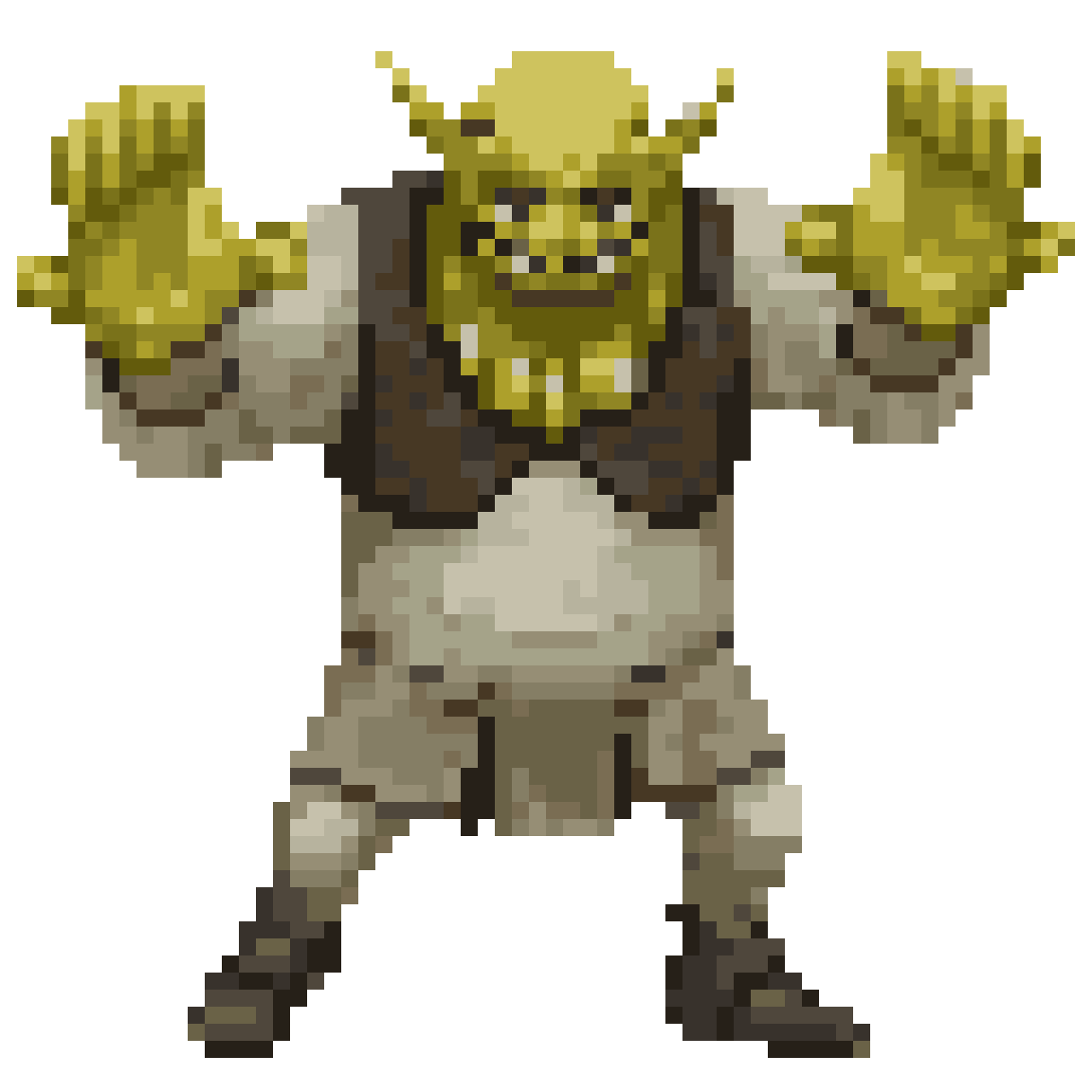 Шрек pixel art