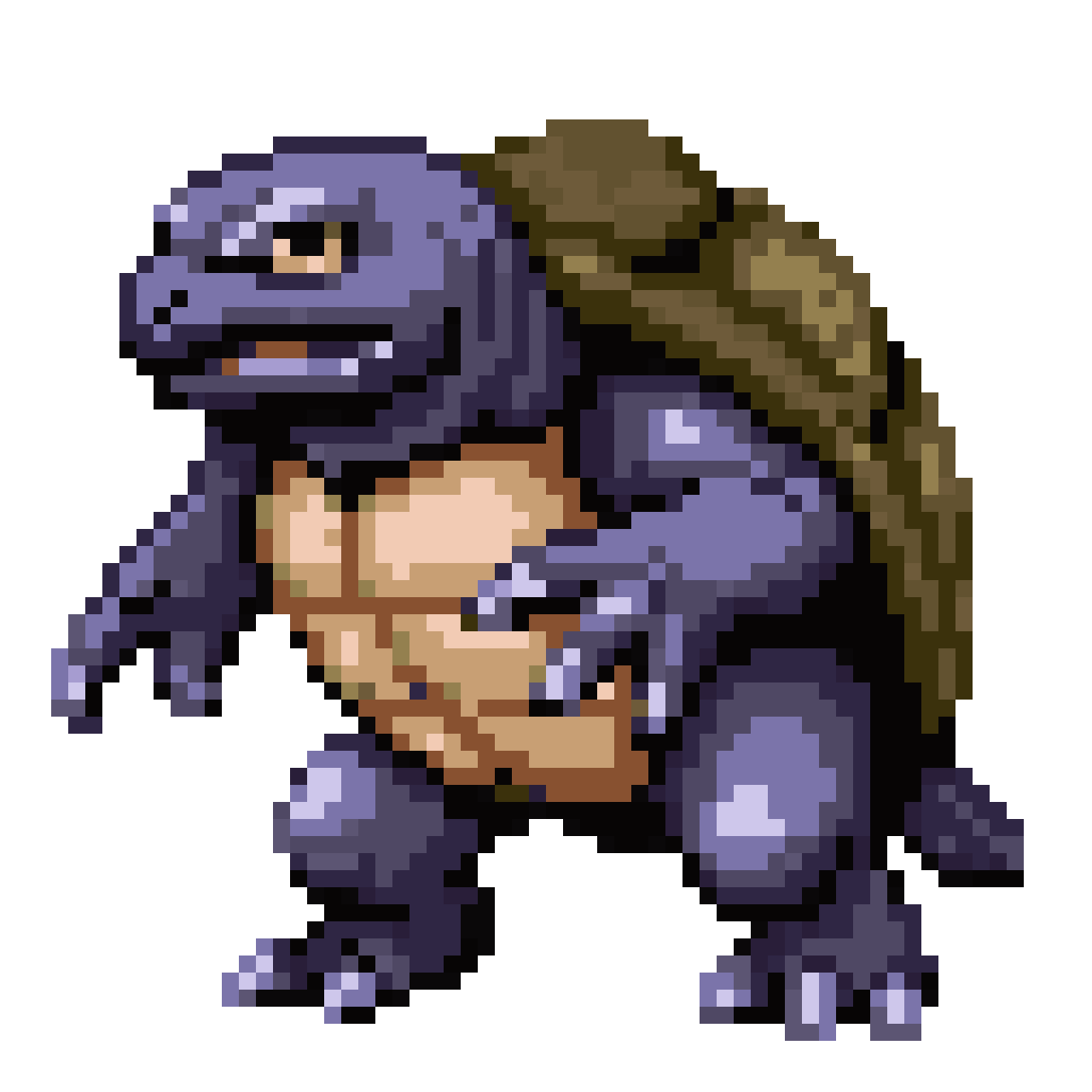 turtle with tough armored shell pixel art