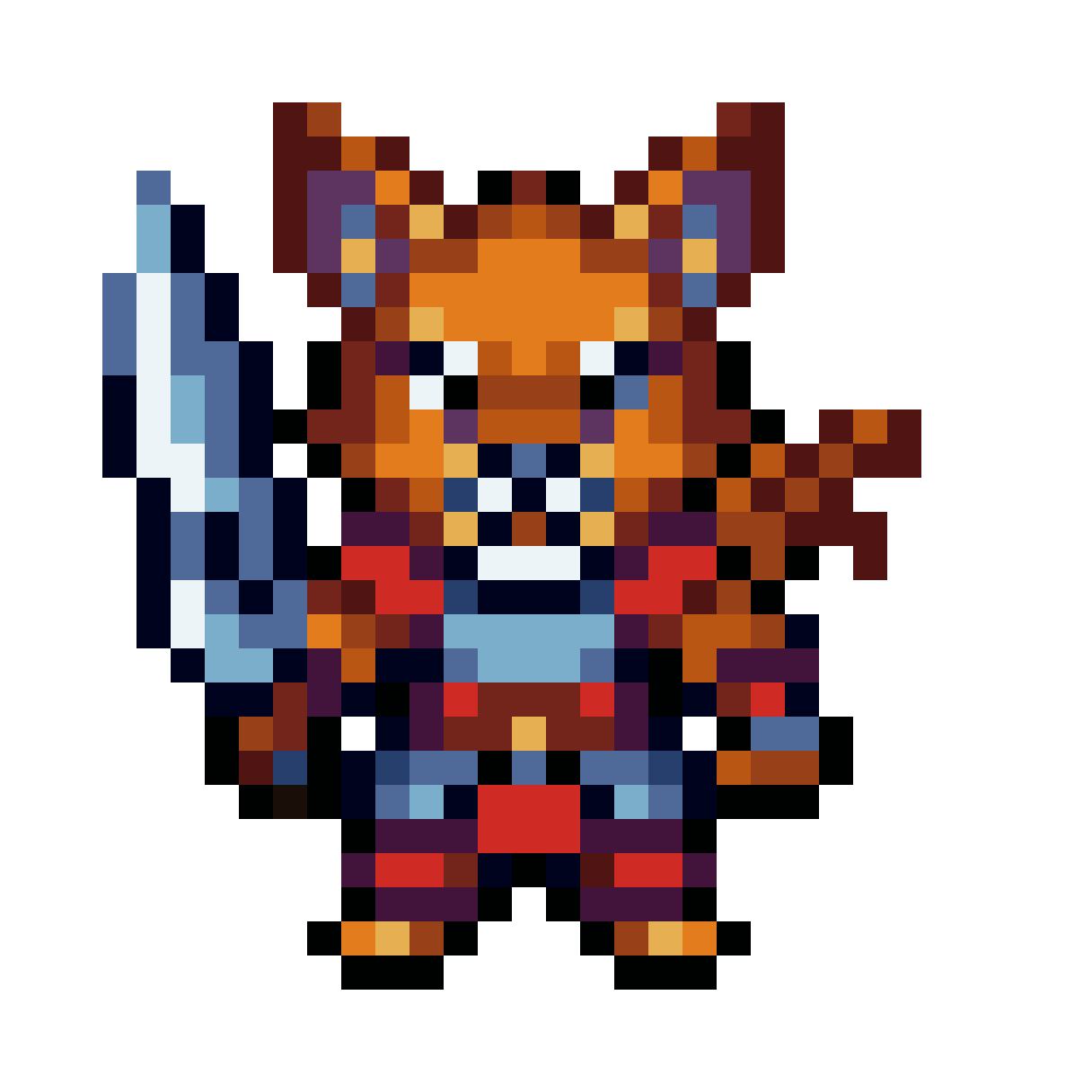 Chibi Dog Warrior with Sword pixel art