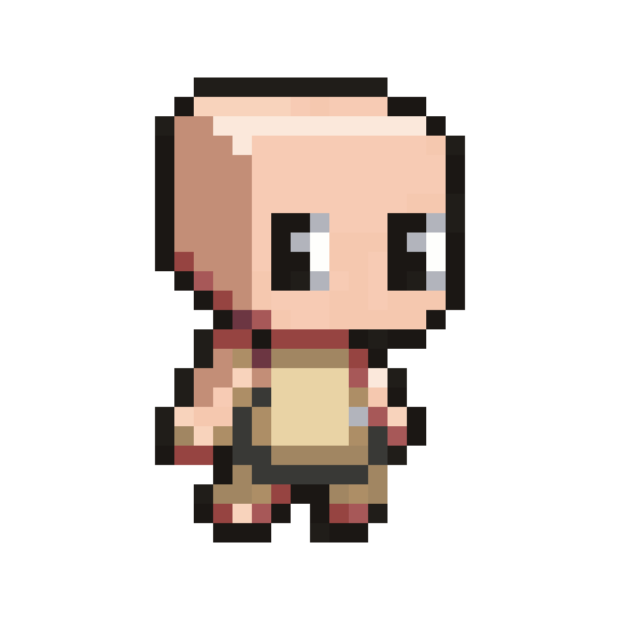 Cute blocky chibi avatar sprite pixel art