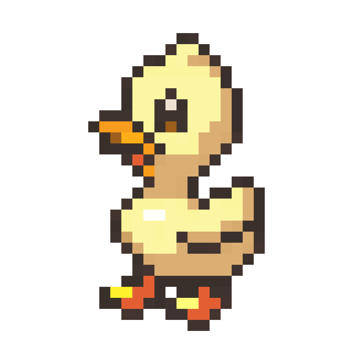 cute pixel art duck sprite pixel art