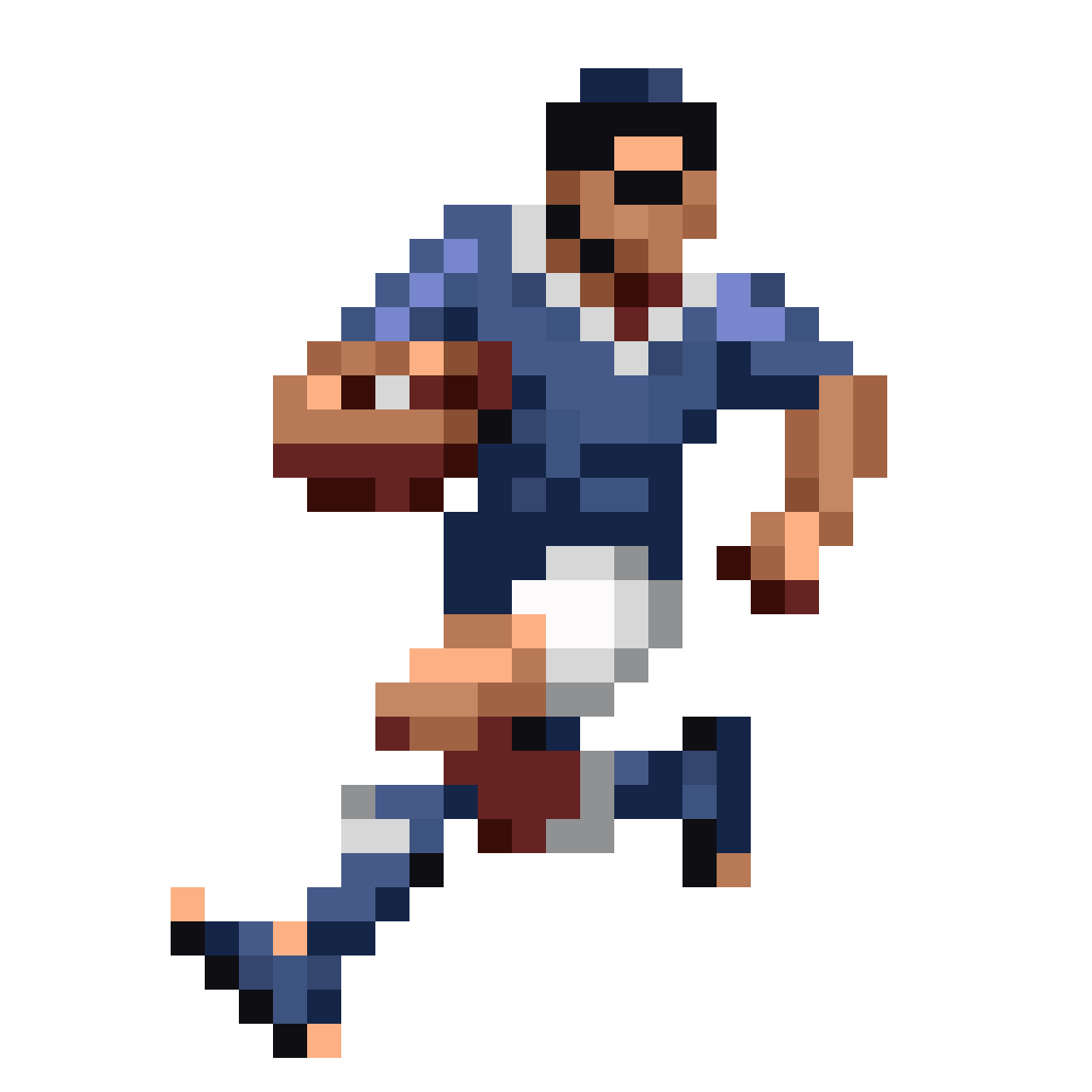 Rugby Player Running with Ball pixel art