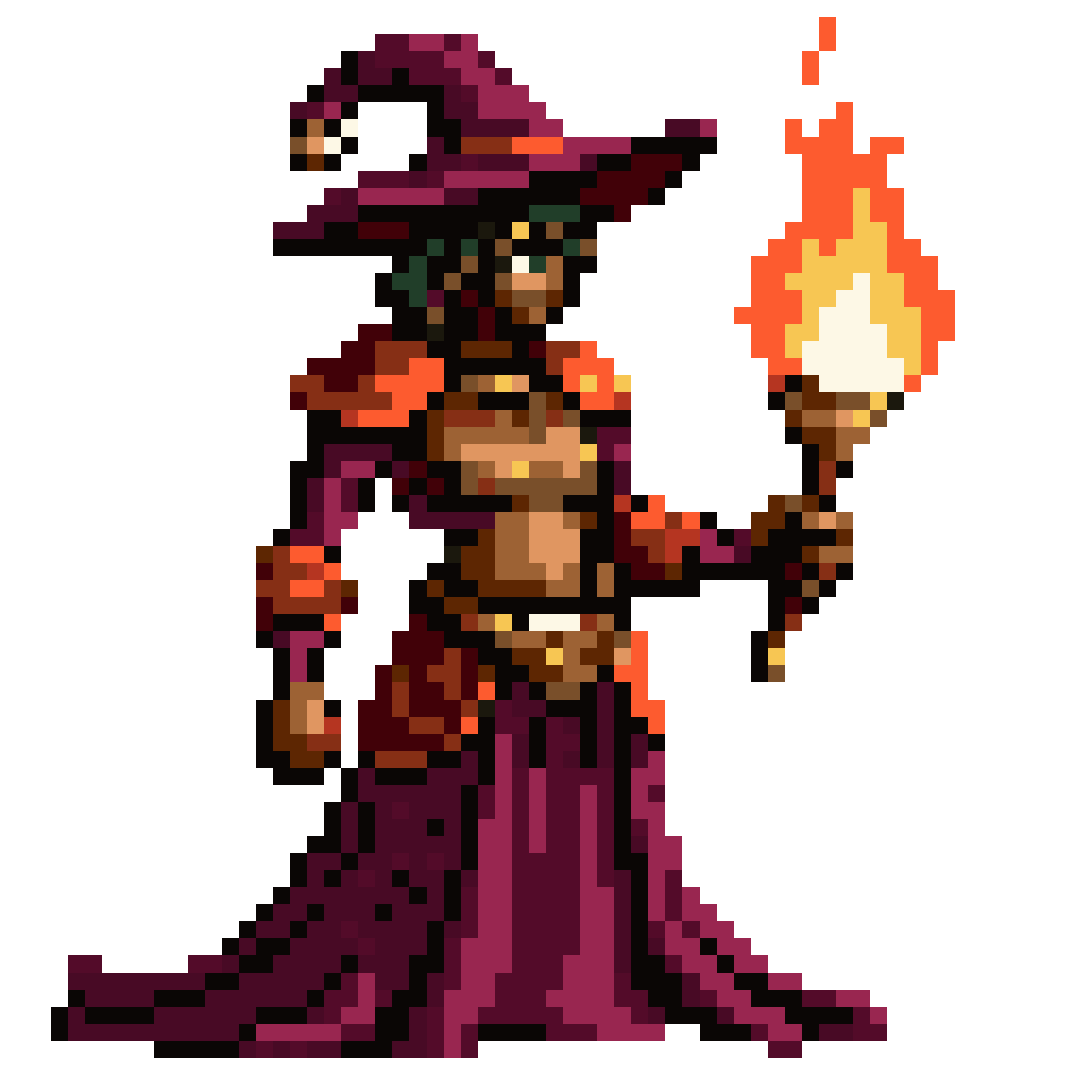 Fire Wizard pixel art