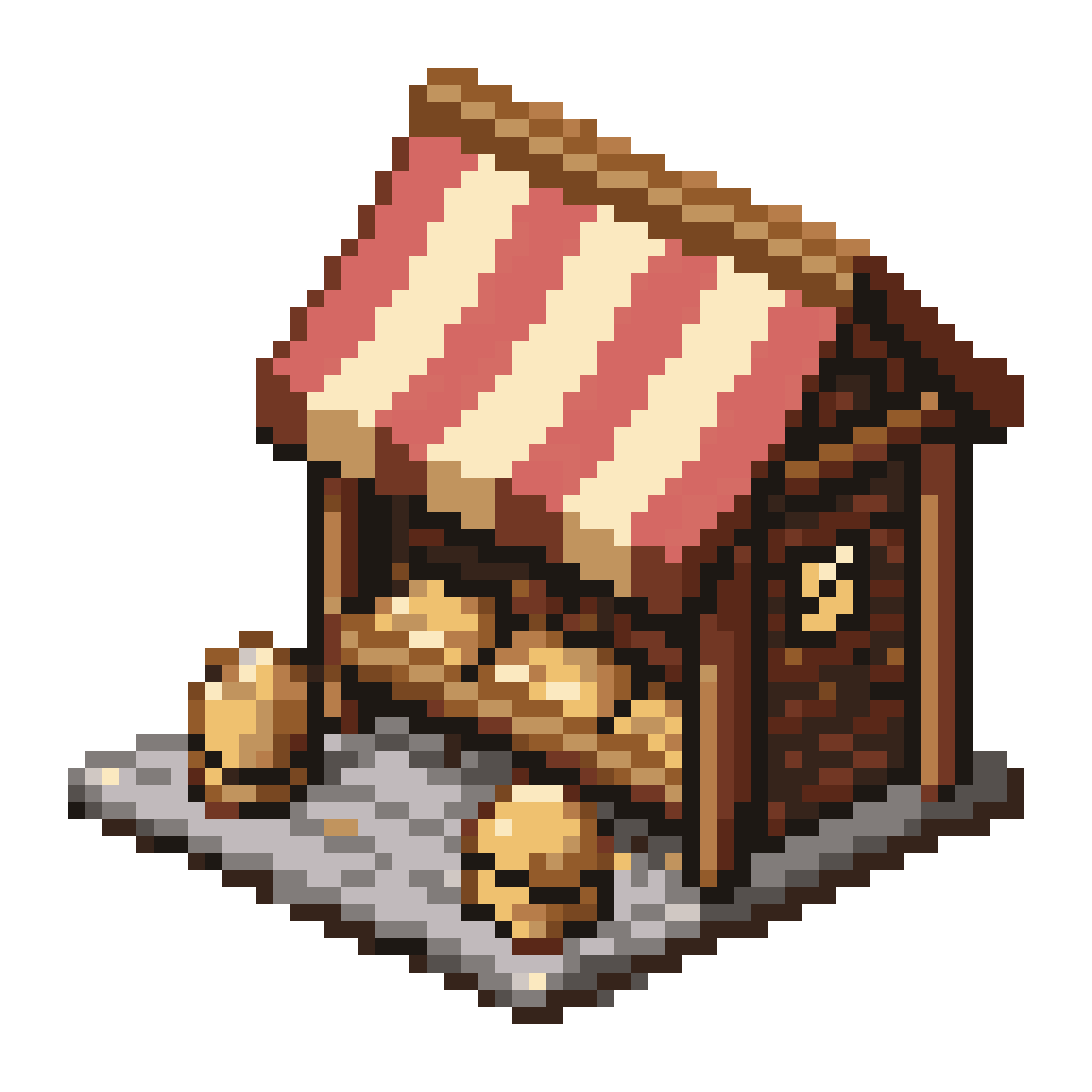 2D Market Stall for Cheese pixel art