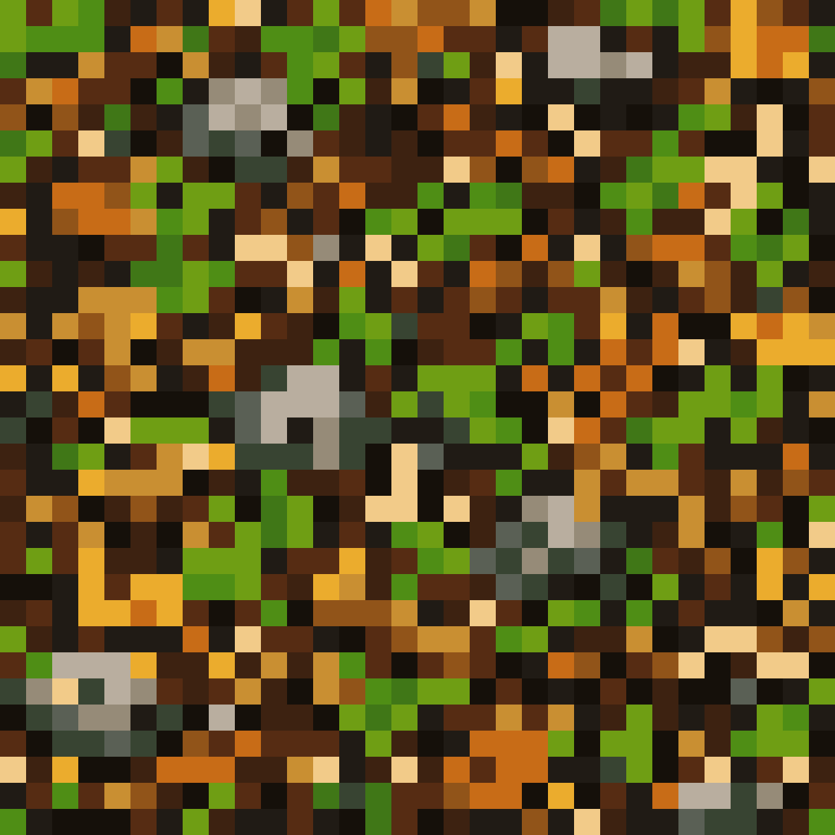 A forest floor pixel art