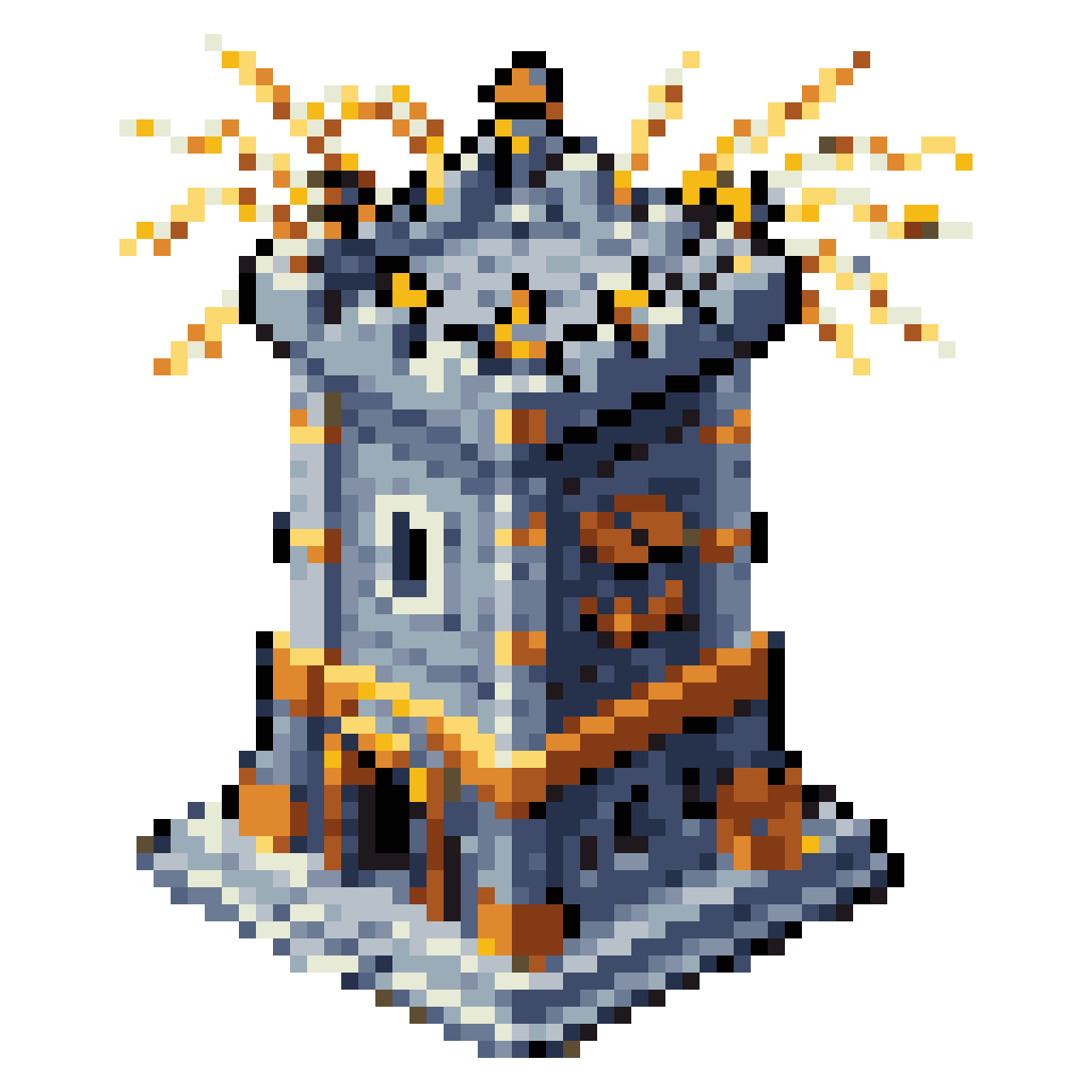 Lightning Tower Attacking Enemies pixel art