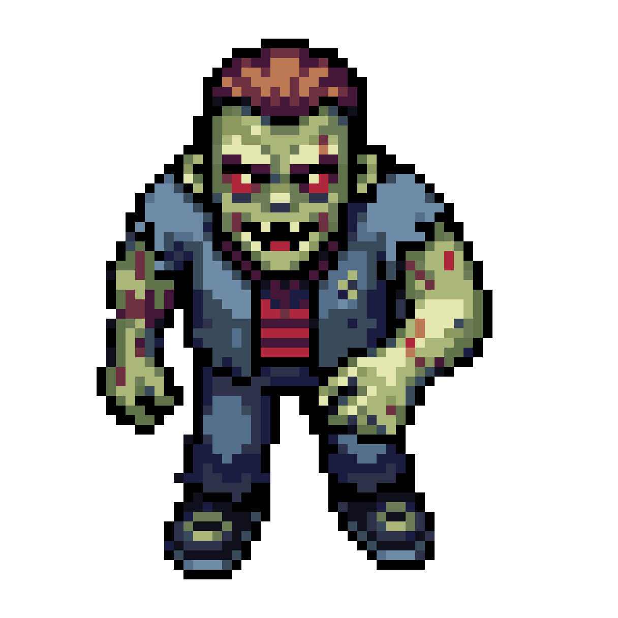 human zombie pixel art