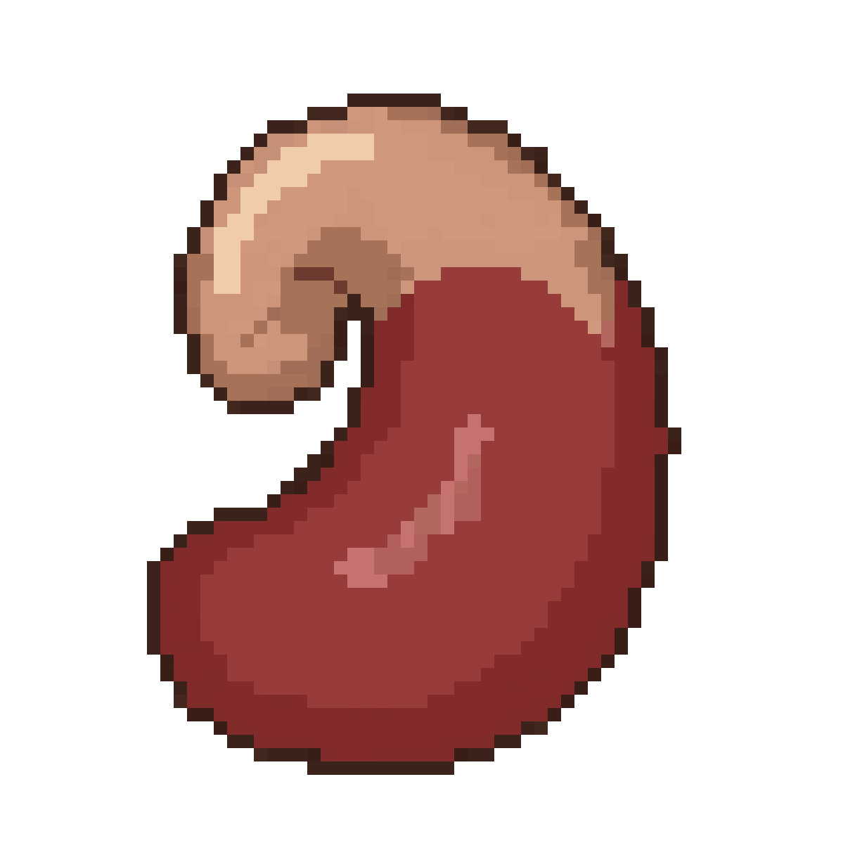 A normal bean for clicker game pixel art