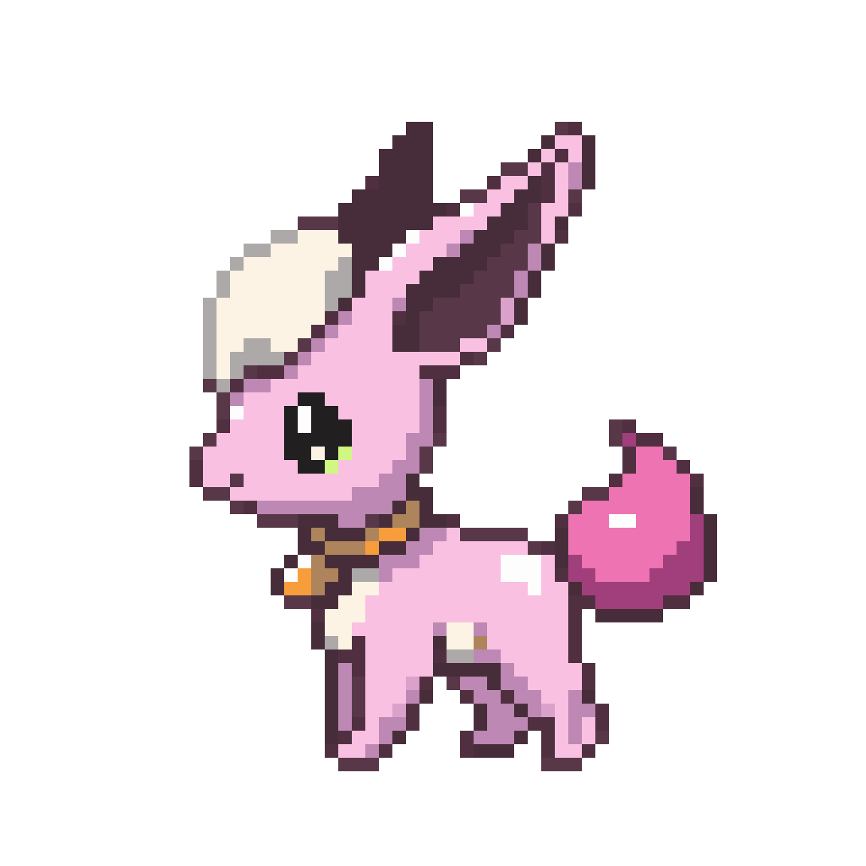 Miltank Lopunny Fusion with Bell Collar pixel art