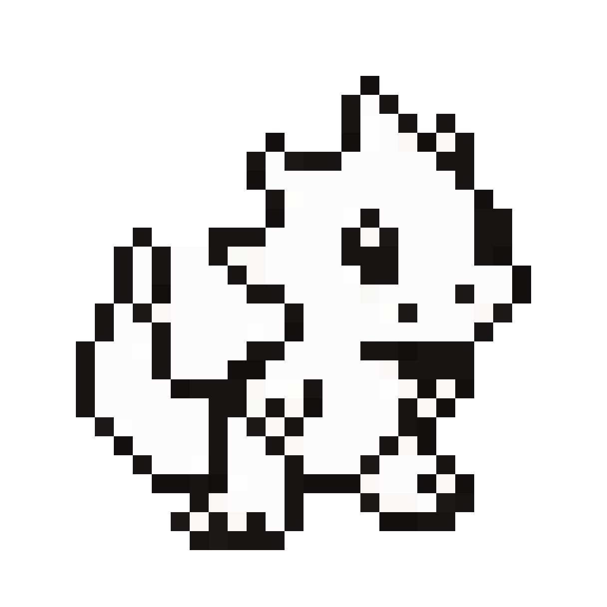 32x32 pixel art sprite, 1-bit pixel art