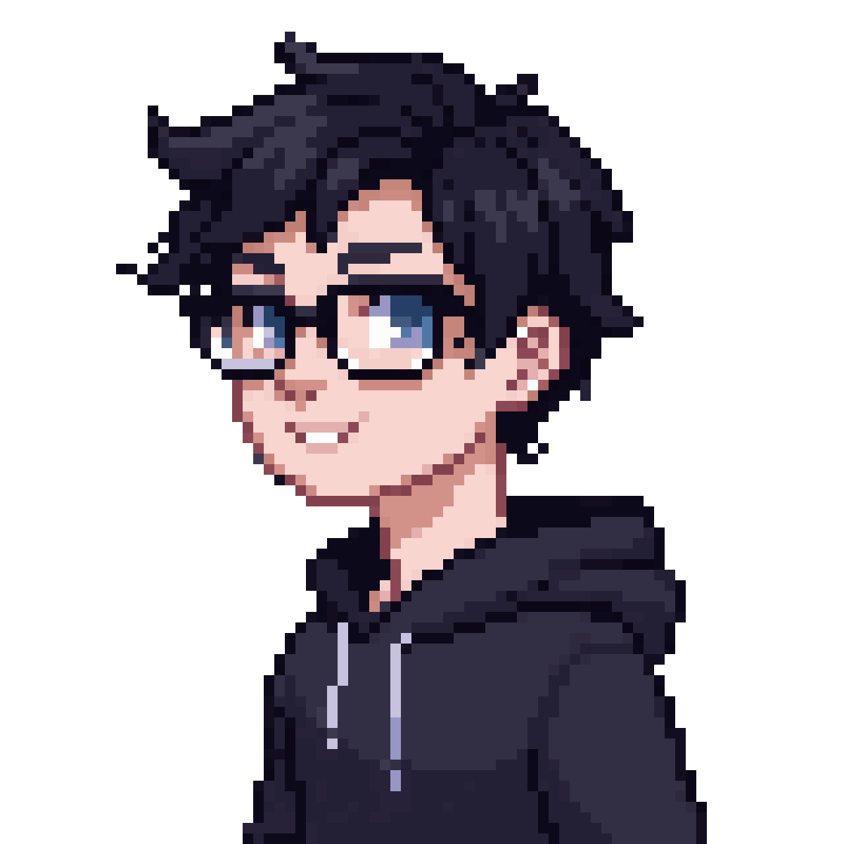 Young game developer avatar pixel art