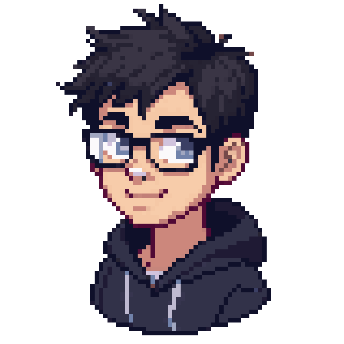 Young game developer avatar pixel art